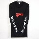 Parody Melting Sleeve Print No3 Long T Shirt Black