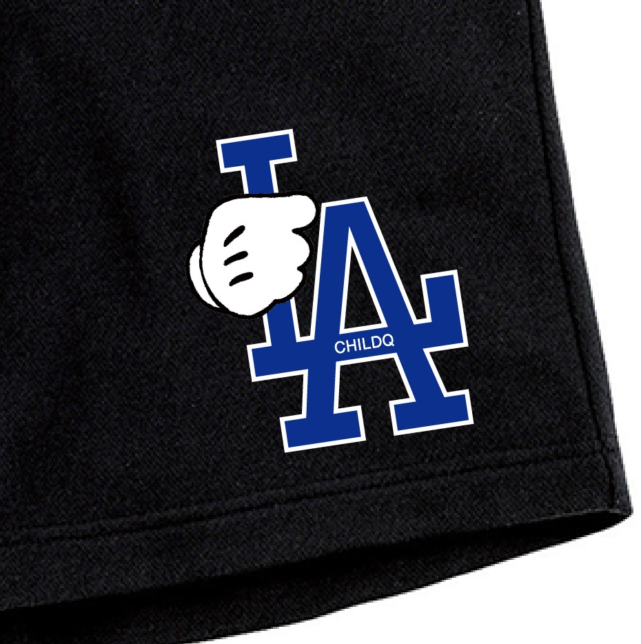 LA hand half pants Black