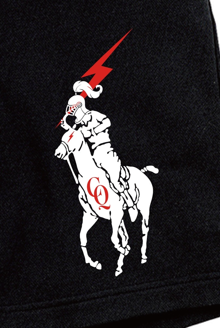 Horse Night  half pants Black