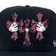 Three cross Crystal Camouflage Pink cap Black