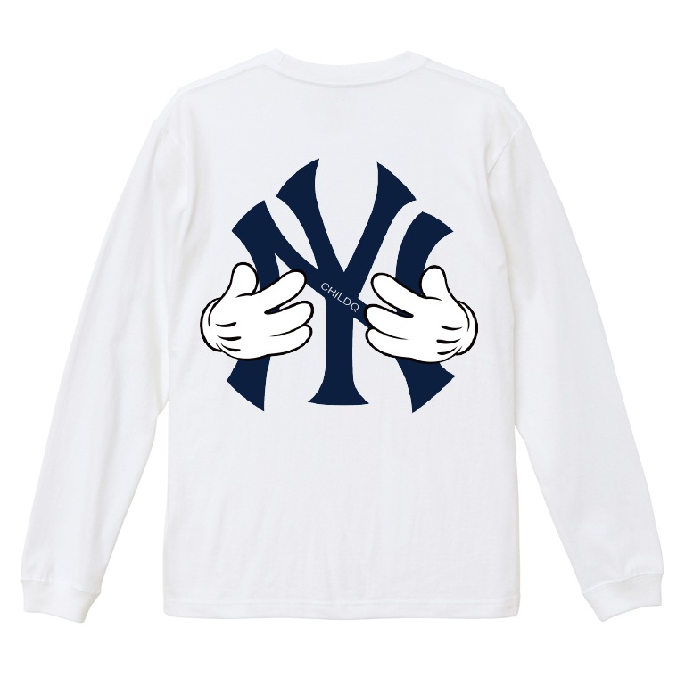 NY hand T-shirt white
