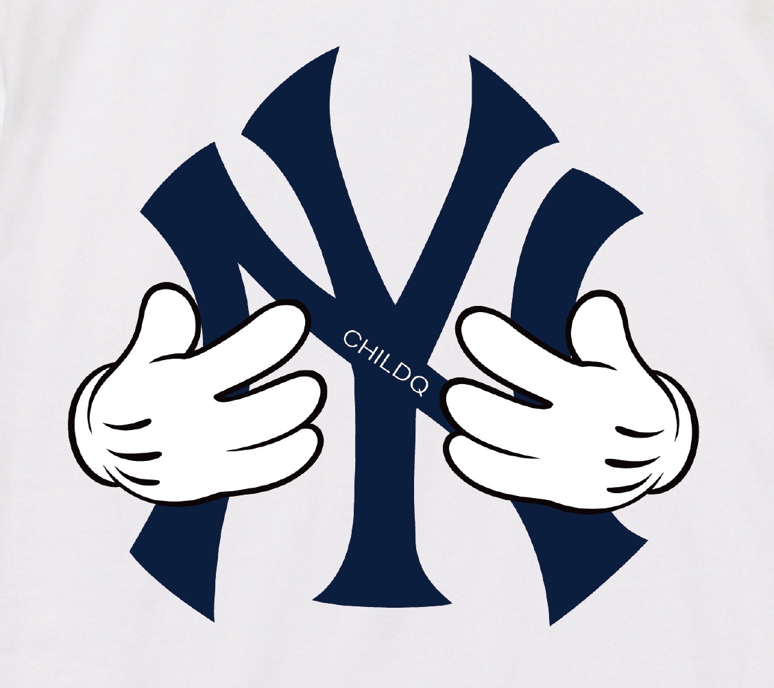 NY hand T-shirt white