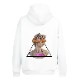 Triangle flower hoodie white