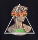 Triangle flower hoodie Black