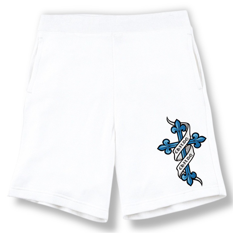Old tattoo cross  half pants White