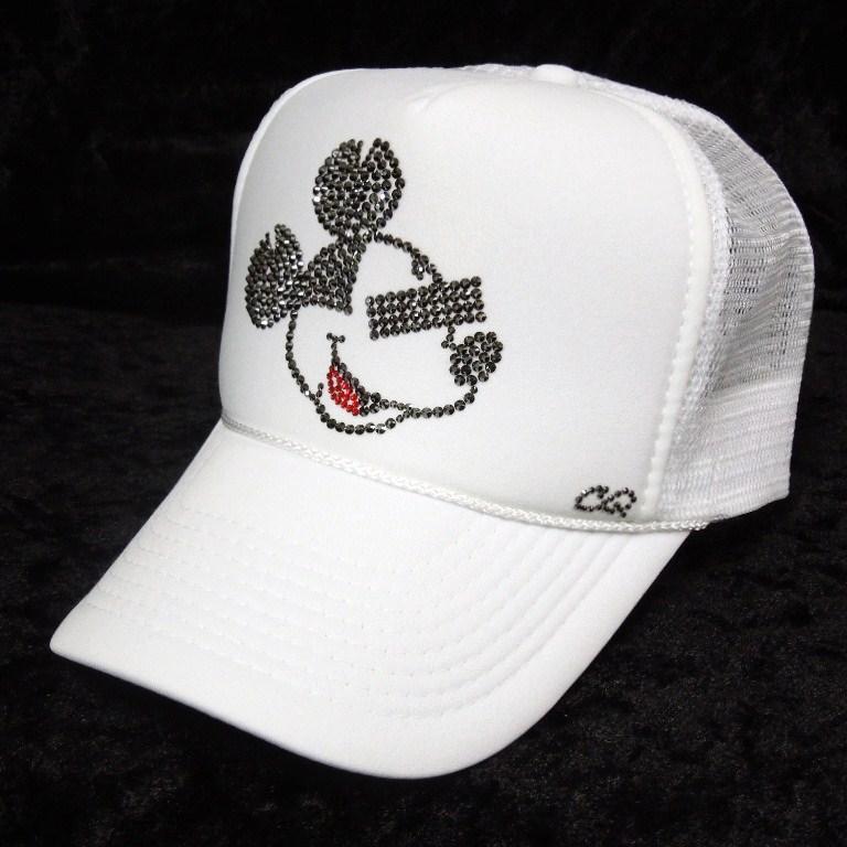 Secret mouse Swarovski cap white