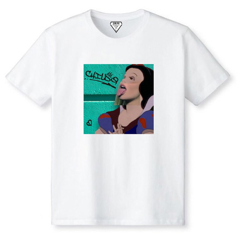 Snow White Green T-shirt White