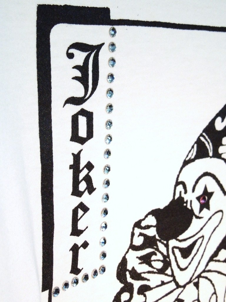 Joker Casino Swarovski��Long T-shirt White