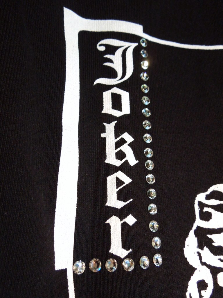 Joker Casino Swarovski��Long T-shirt Black