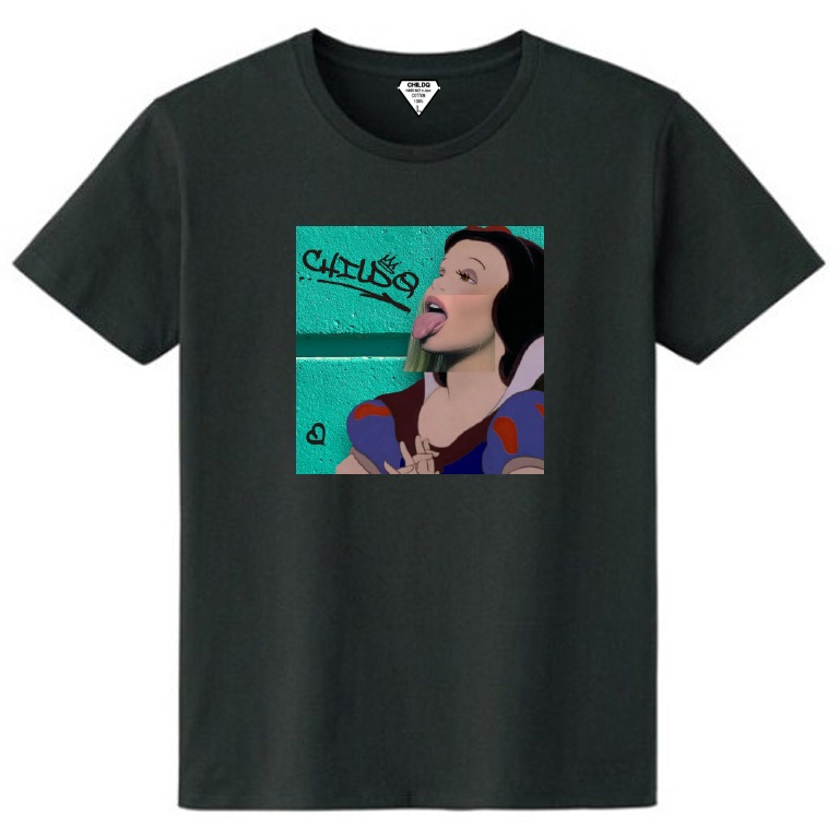 Snow White Green T-shirt Black
