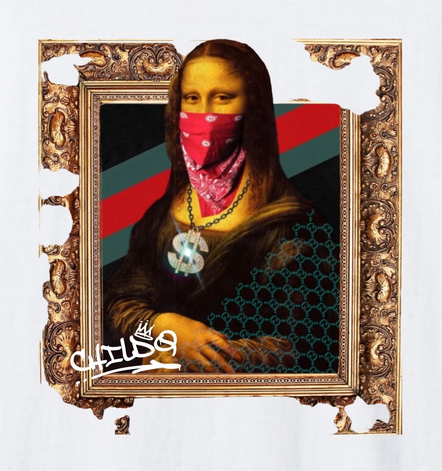 Gangster Mona Lisa T-shirt White