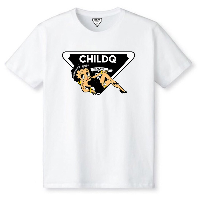 CHILDQ Emblem Betty T-Shirt White