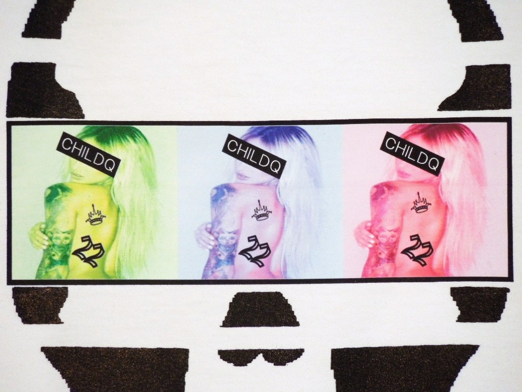 Skull Tattoo Girl NO.22 T-shirt White