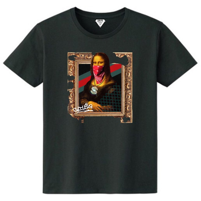 Gangster Mona Lisa T-shirt Black