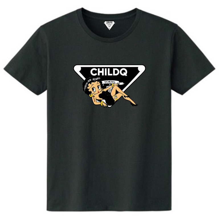 CHILDQ Emblem Betty T-Shirt Black