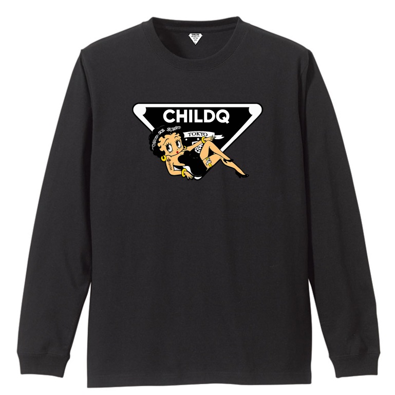 CHILDQ Emblem Betty T-Shirt Black