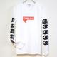 Parody Melting Sleeve Print Long T Shirt White