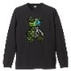 sakura monogram bear T-shirt green x Black