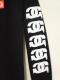 Parody Melting Sleeve Print Long T Shirt Black