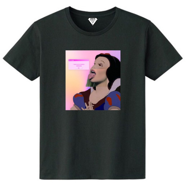 Snow White Pink T-shirt Black