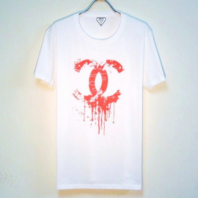 Parody Melting T-shirt white��Red
