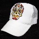 �ɽ� White skull Swarovski cap white