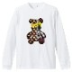 sakura monogram bear T-shirt brown x white