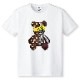 sakura monogram bear T-shirt brown x white