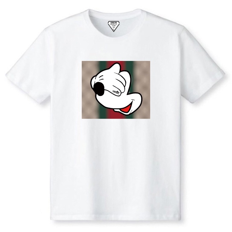 Secret Mouse Mosaic T-shirt white