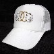 Parody double handed Gold Swarovski cap white��