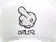 Hand emblem Swarovski white