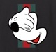 Secret Mouse Green & Red Line T-shirt Black