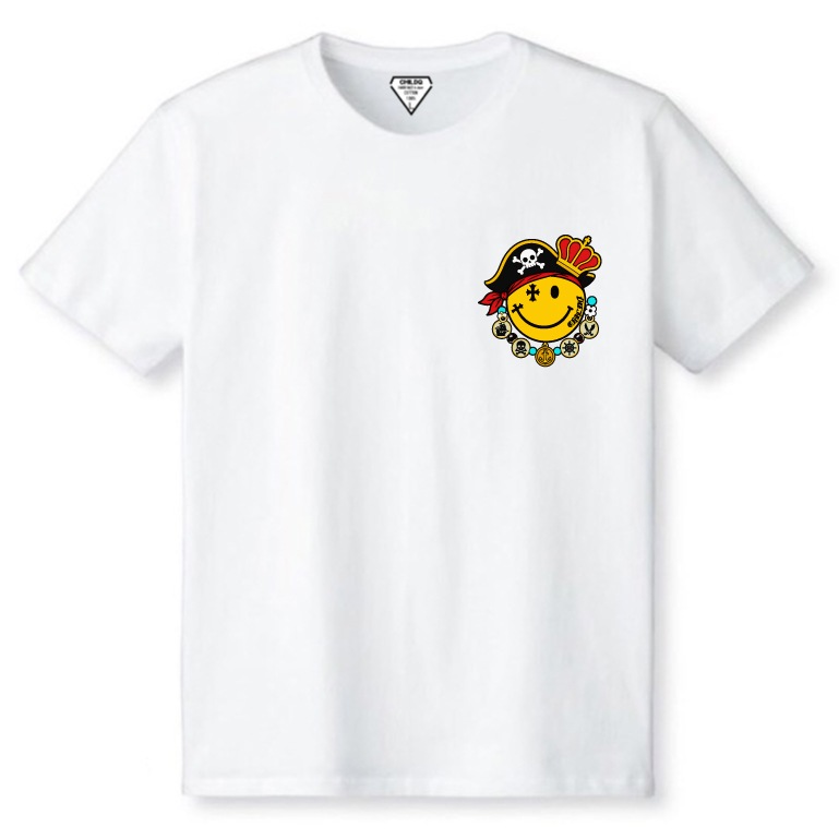 Pirate Smiley T-shirt White