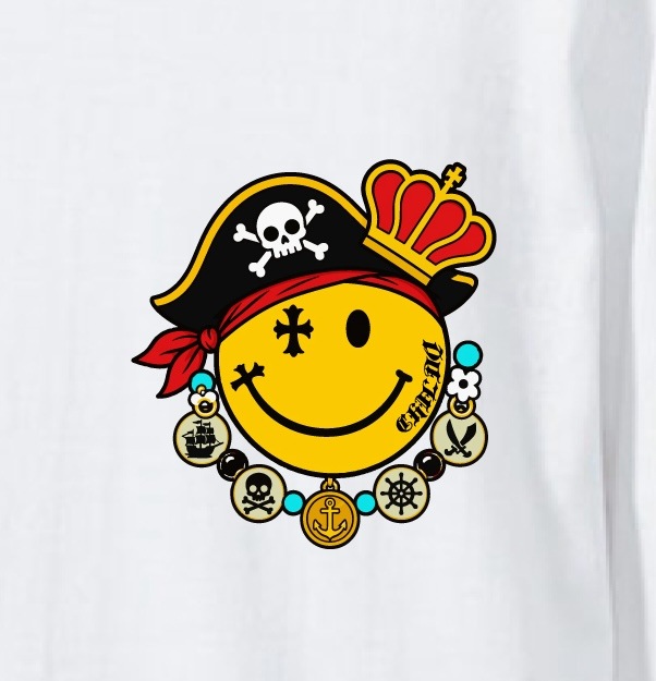 Pirate Smiley T-shirt White