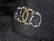 Parody double handed Gold Swarovski cap Black