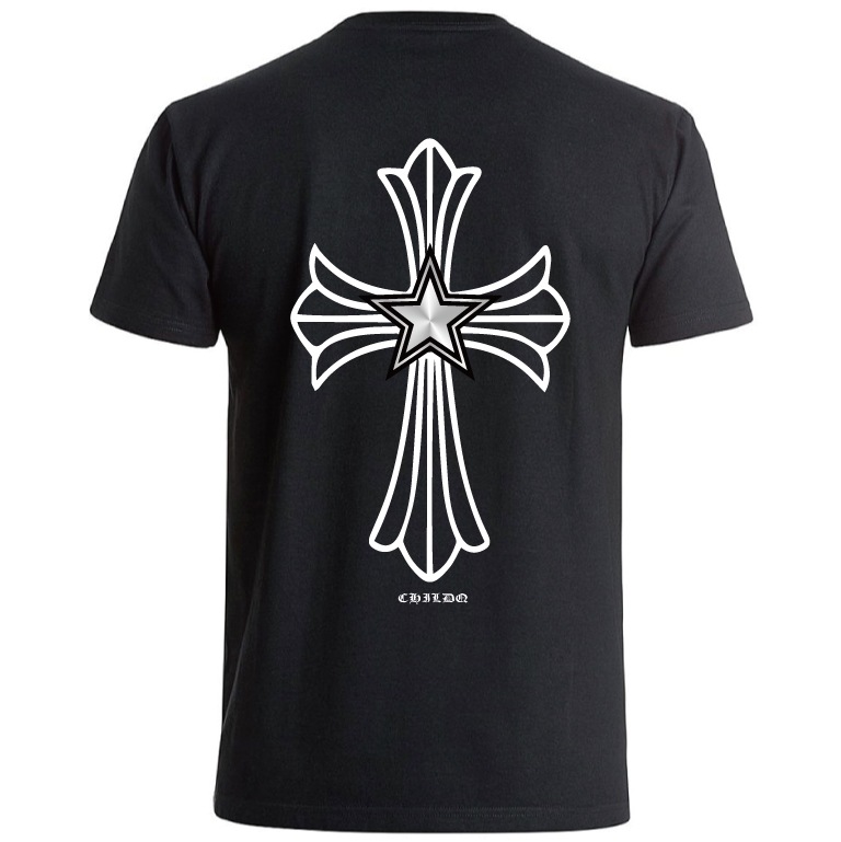 Star cross T-shirt Black