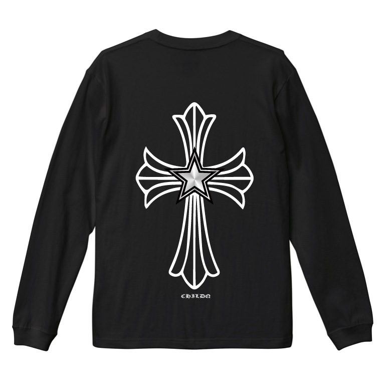 Star cross T-shirt Black