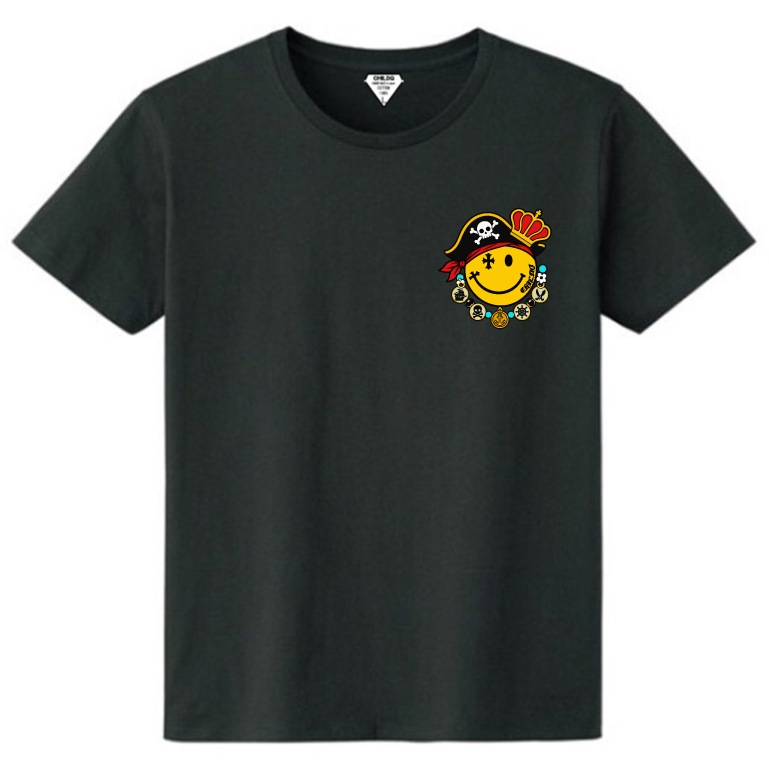 Pirate Smiley T-shirt Black