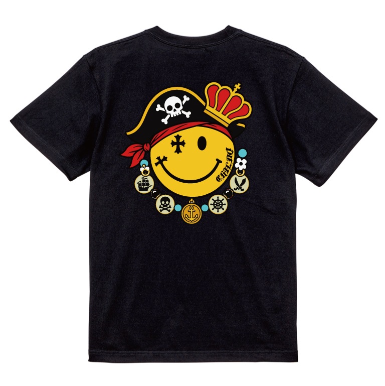 Pirate Smiley T-shirt Black