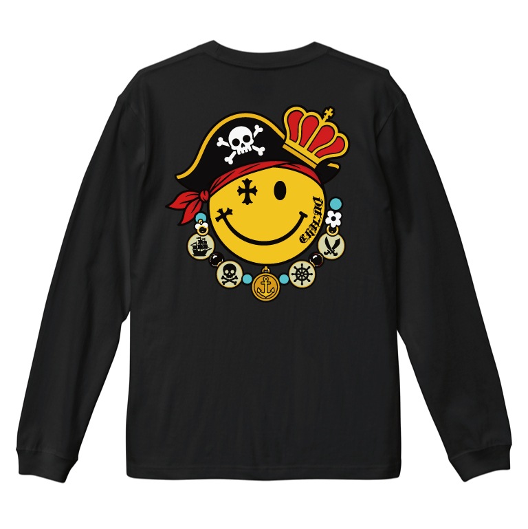 Pirate Smiley T-shirt Black