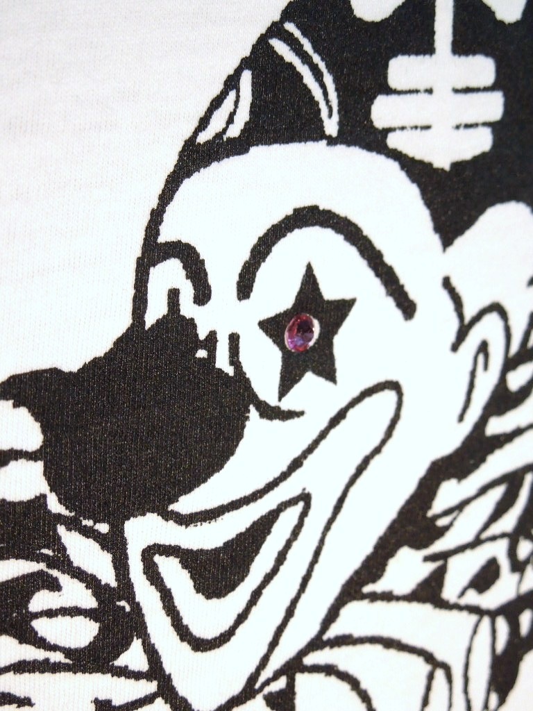 Joker Casino Swarovski��Long T-shirt White