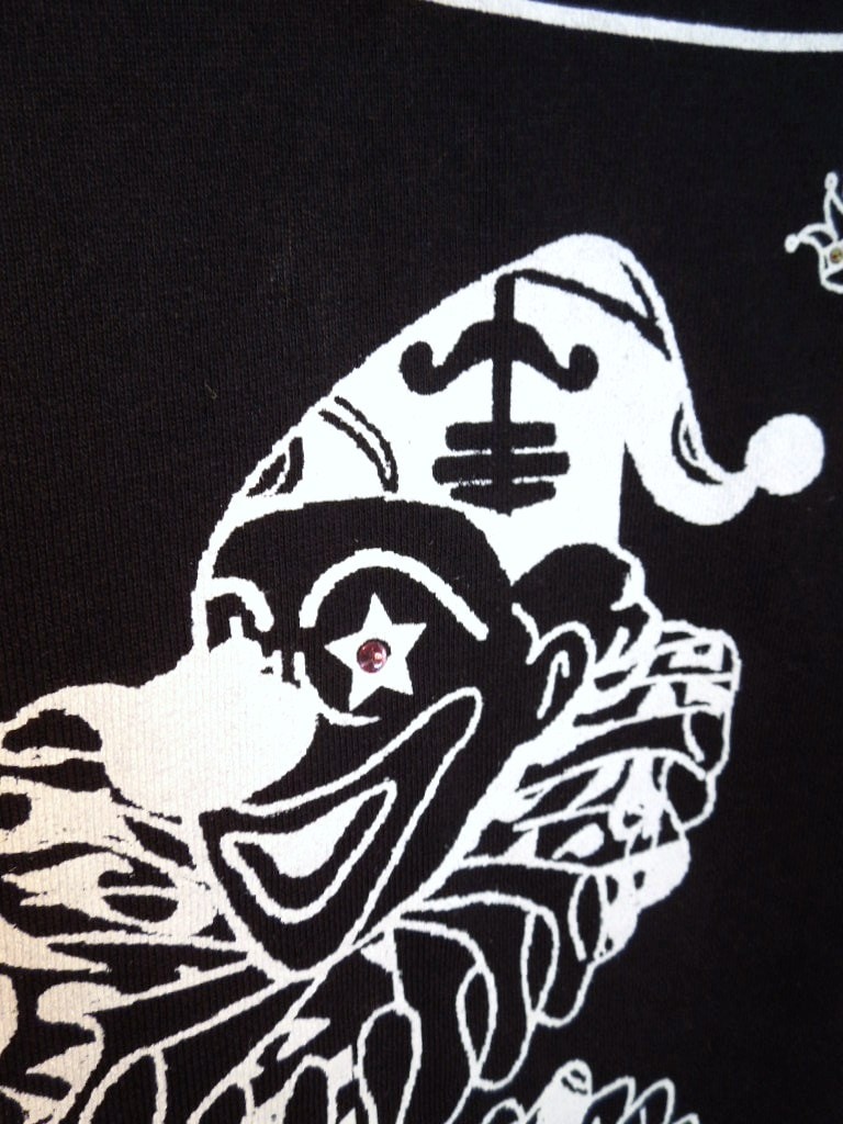 Joker Casino Swarovski��Long T-shirt Black