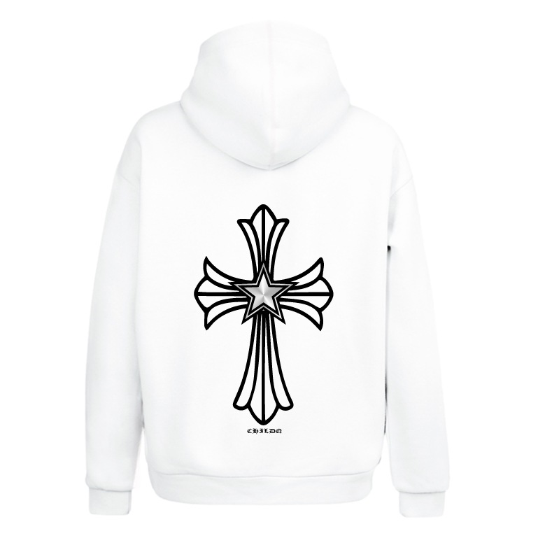 Star cross hoodie white