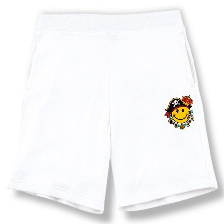Pirate Smiley half pants White
