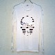 Skull Tattoo Girl NO.25 Long T-shirt White