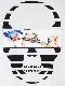 Skull Tattoo Girl NO.25 Long T-shirt White