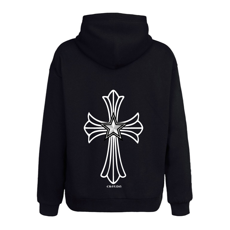 Star cross hoodie Black