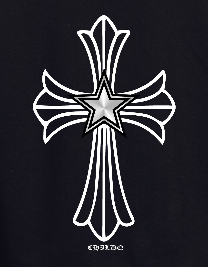 Star cross hoodie Black