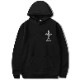 Star cross hoodie Black