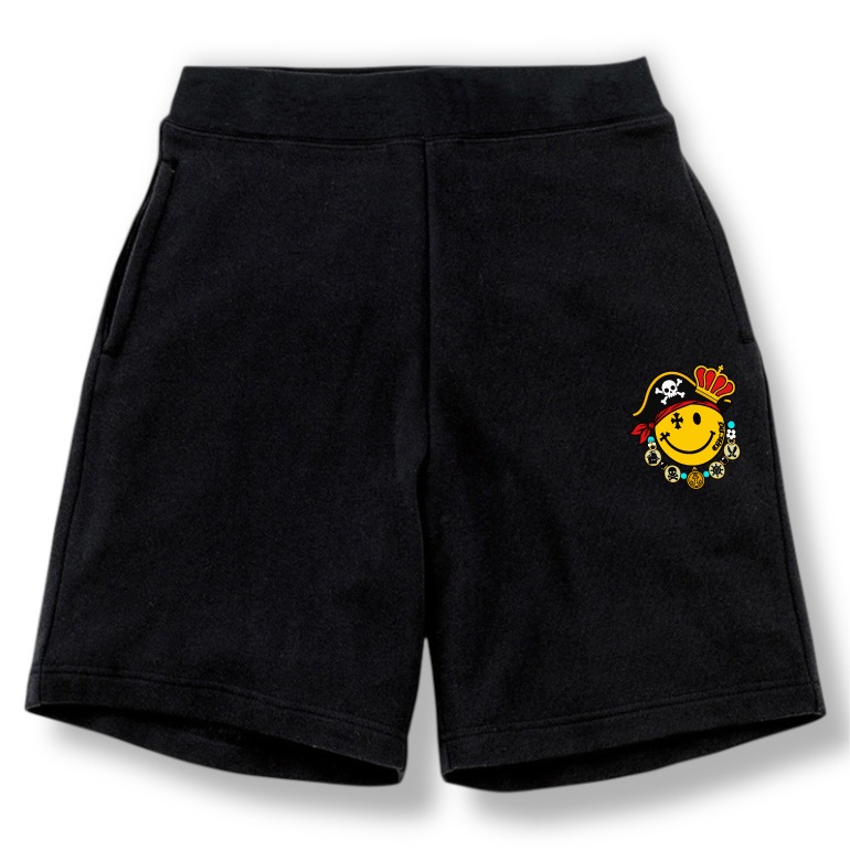 Pirate Smiley half pants Black